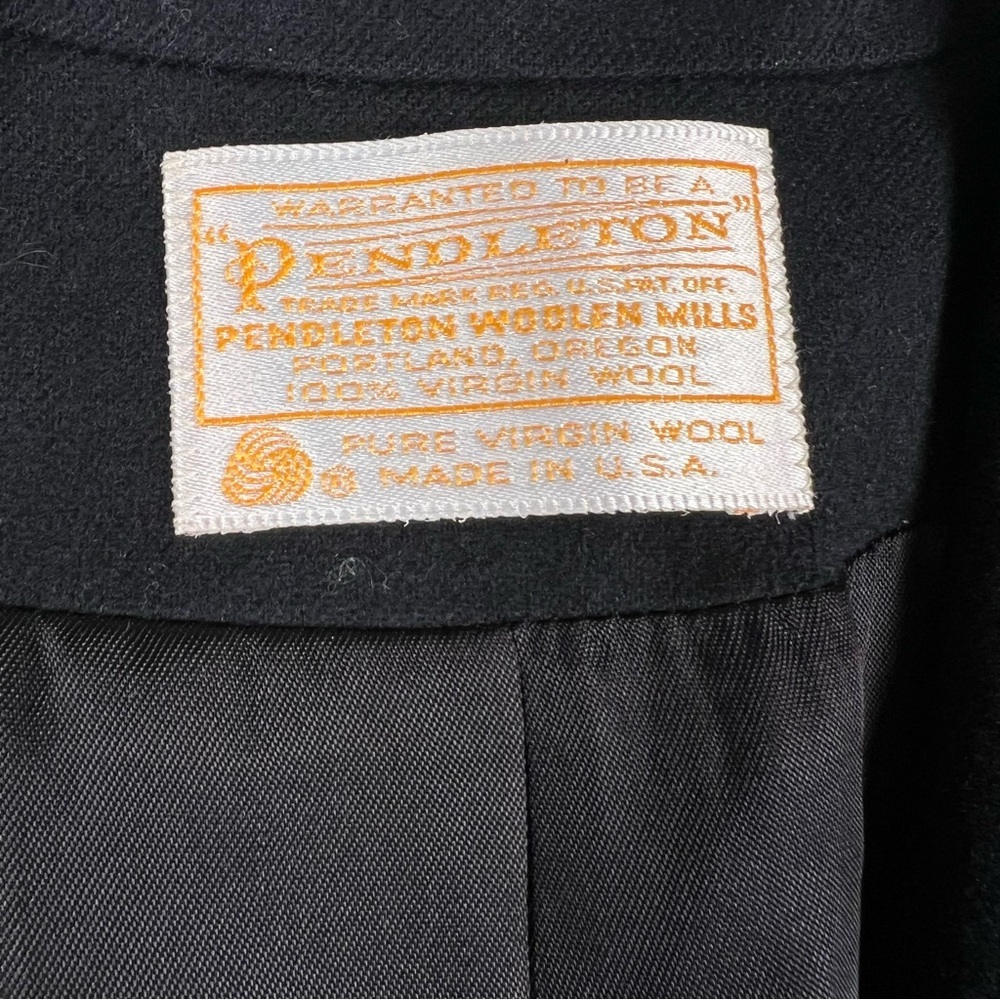 Pendleton Vintage Wool Black Blazer Jacket women's 12 - Picture 6 of 11